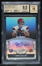 2010 Bowman Sterling Black Refractor /50 Colt McCoy BGS 9.5 GEM MINT Auto 0s3