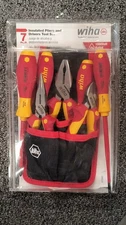 Wiha 32985 7 Piece Insulated Industrial Pliers and Screwdriver Set