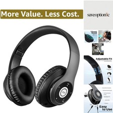 Bluetooth Headphones Over Ear, Wireless and Wired Foldable Headset Built-in M...