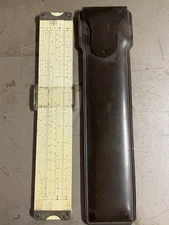 Pickett  Model No. 3 Deci Log Log Vector Slide Rule 1947 With Vinyl Plastic Case