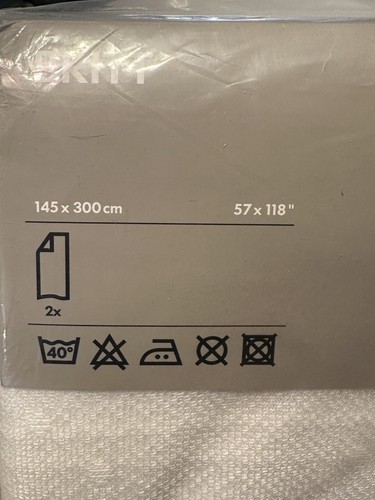 NEU Ikea Britt weiß Spitze Netz durchsichtig Vorhang Paneele 57" x 118" - Bild 1 von 4
