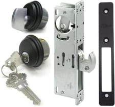 Storefront Door Mortise Lock Hook Deadbolt & Cylinder Combo, Adams Rite Cam (Dur