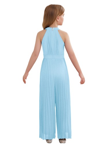 Girls Beading Jumpsuit Dynamic High Waist Jumpsuit Glamorous Pleated Modern - Picture 40 of 70