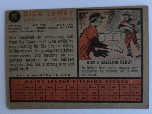 Carrol Hardy 1962 Topps #101 EX+ - NRMT - Picture 6 of 8