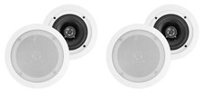 4 Rockville HC55 5.25" 300 Watt White In-Ceiling Home Theater Speakers 8 Ohm