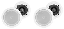 (4) Rockville HC55 5.25" 300 Watt White In-Ceiling Home Theater Speakers 8 Ohm