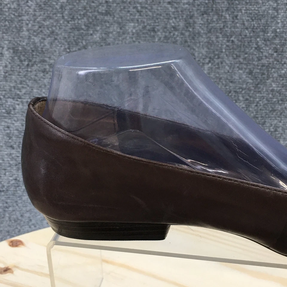 St Johns Bay Shoes Womens 9.5 M Lauren Slip On Loafer 024-2613 Brown Leather - Image 3 of 4