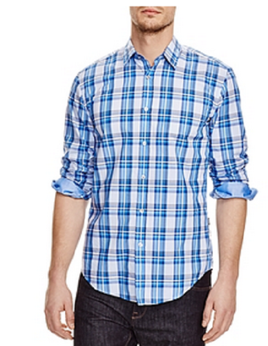 Chemise Daniel Cremieux Classics - Homme Taille L - Manches Courtes - Violette - 100% Coton - NEUVE