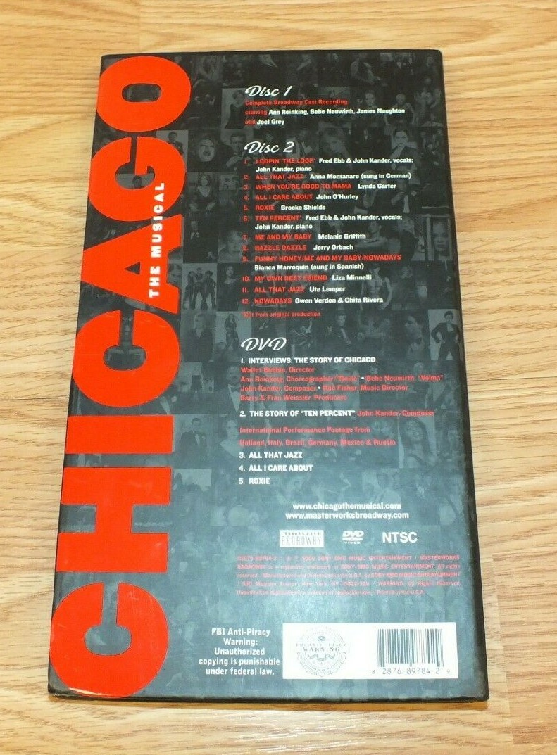 CHICAGO ミュージカル「シカゴ」10周年記念限定版(DVD付) Chicago The Musical - 10th Anniversary Edition (DVD, 2006, 3-Disc
