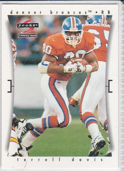 1997 Score Pinnacle Football Trading Card Terrell Davis Denver Broncos #108