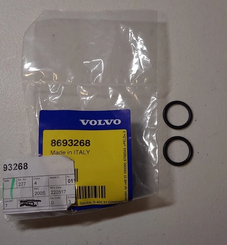 Volvo Heater Core O-Ring 2 pk for 2S60 S80 V70 XC70 XC90 XC60,  8693268