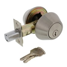 Guard Security Double Cylinder Satin Nickel Deadbolt 291SN, Safe  Secure, New