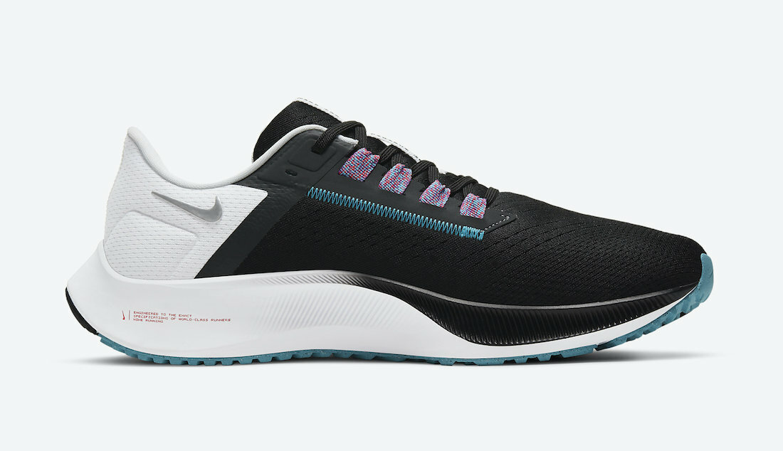 Nike Zoom Pegasus 38 Black Metallic White Fuchsia Silver  display picture 1
