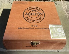 Ashton Imported Empty Cigar Box, No Cigars