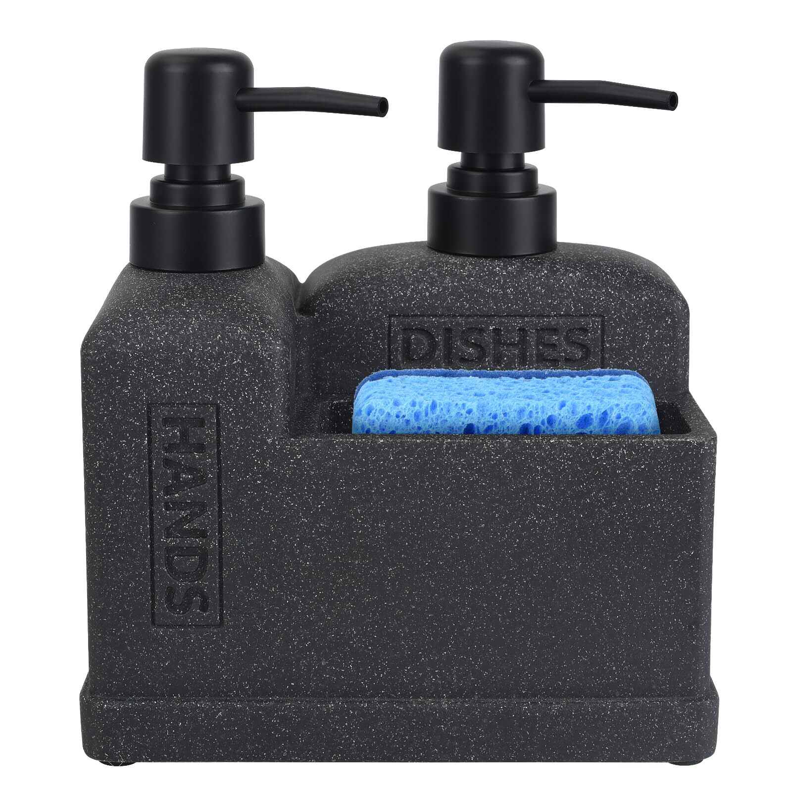 Kitchen Soap Dispenser Set with Hand and Dish Soap Dispensers in Stainless Steel-image