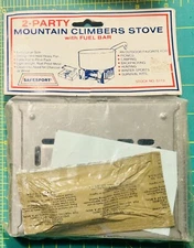 Safesport 2-Party Mountain Climbers Stove w/ Fuel Bar #S113 Camping, Hiking New 