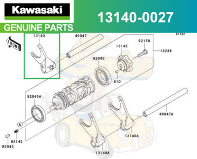 nyanx2（106） 13140-0027 Kawasaki 06-10 Ninja ZX10R Shift FORK Input | eBay