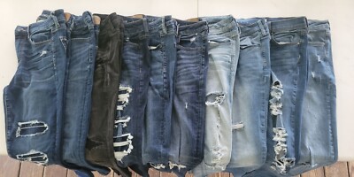 Girls skinny jeans, size 6, lot of 10, American Eagle, Pac Sun, Forever 21