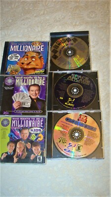 6 PC Computer GAMES WHO WANTS TO BE A MILLIONARE SPACE ARCADE TV GUIDE CROSSWORD