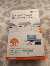 J5Create JCDP385 USB Type-C Powered Mini Docking Station BRAND NEW SEALED