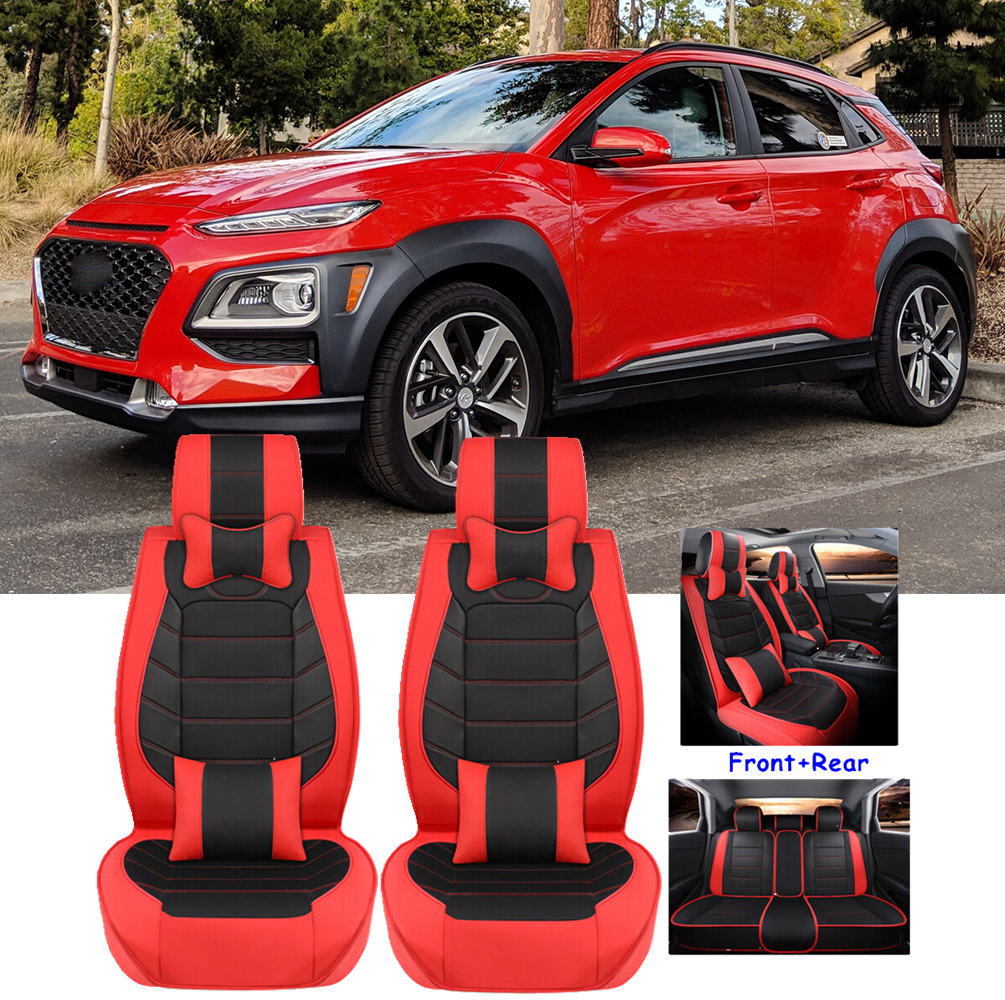 PU Leather Car Seat Cover Front&Rear Full Set Car Seats Cushion For Hyundai Kona
