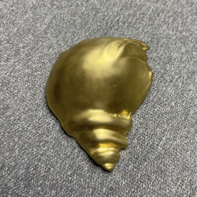 Rare Found Oversized Ciner Golden Shell Brooch Signed By Joanne Cooper