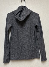 Lululemon women  s Sweatshirt Sweater Gray Pullover Long Sleeve Cowl Neck Sz 6