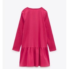 NWT ZARA VOLUMINOUS  DRESS Pink Oversize  5580/462 Pink SMALL