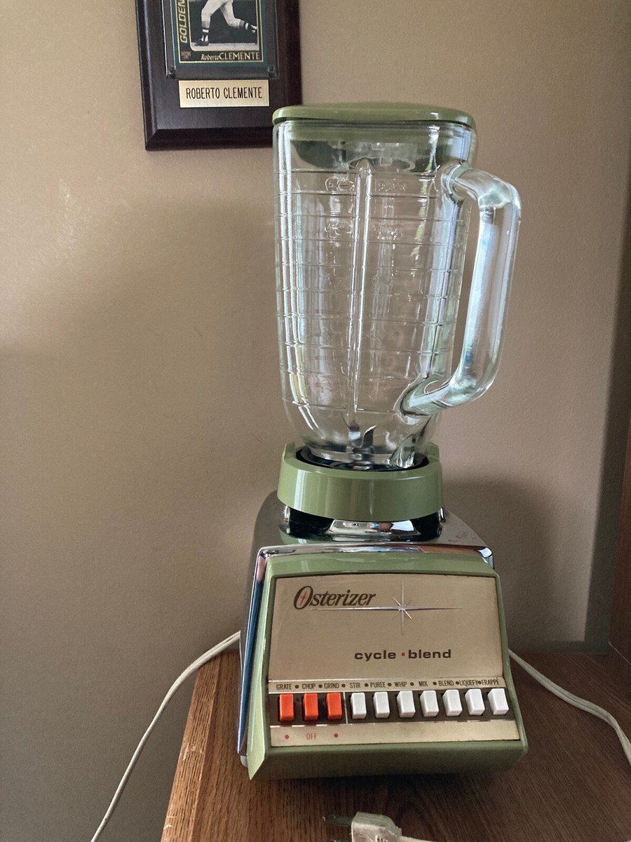 1970s Osterizer 10 Speed Cycle Blender Chrome/Avocado Base