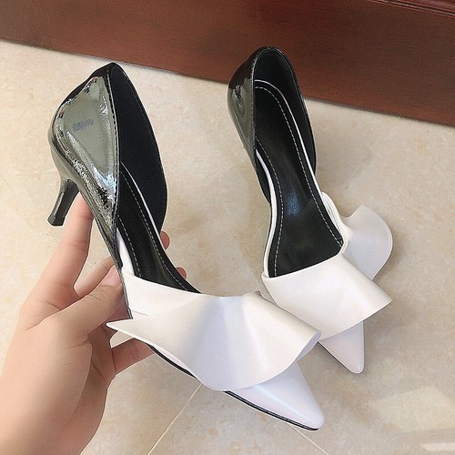 Scarpe donna nuove pelle verniciata tacco alto a punta decolte eleganti scarpe festa - Foto 13 di 24