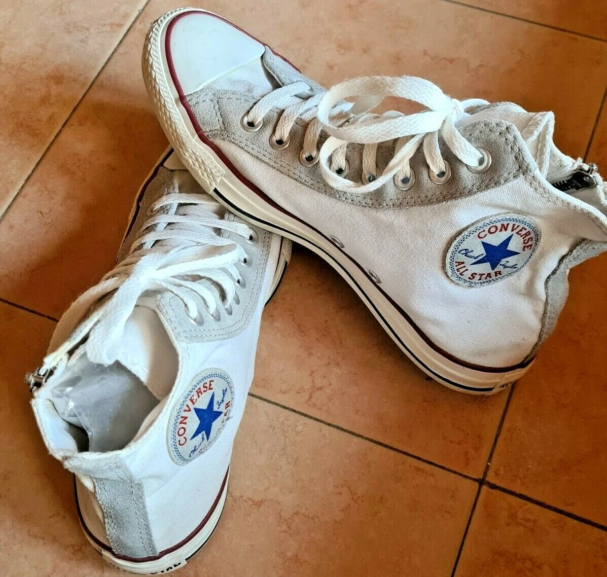 Abrazadera alma Planeta All Star Converse Zapatos Blancas Altos, Cluck Taylor, Unisex, Talla 40 |  eBay