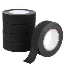 Wire Harness Tape 3/4 Inch by 50Ft High Temp Wire Loom Tape Black Automotive Clo