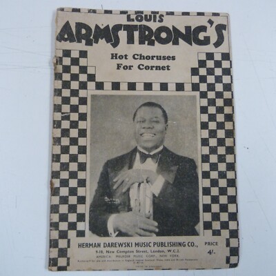 DRUCK / AUSSCHNITT eines Vintage LOUIS ARMSTRONG Covers (ohne Musik)