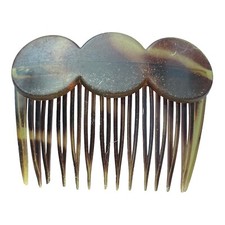 Vintage Faux Tortoise Shell Hair Comb Scalloped Comb USA 16