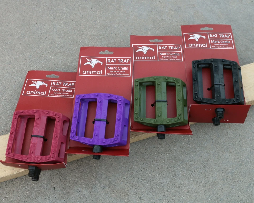 PEDALES PC ANIMAL BMX RAT TRAP NEGRO VERDE PÚRPURA ROJO BLANCO Foto 2 de 2