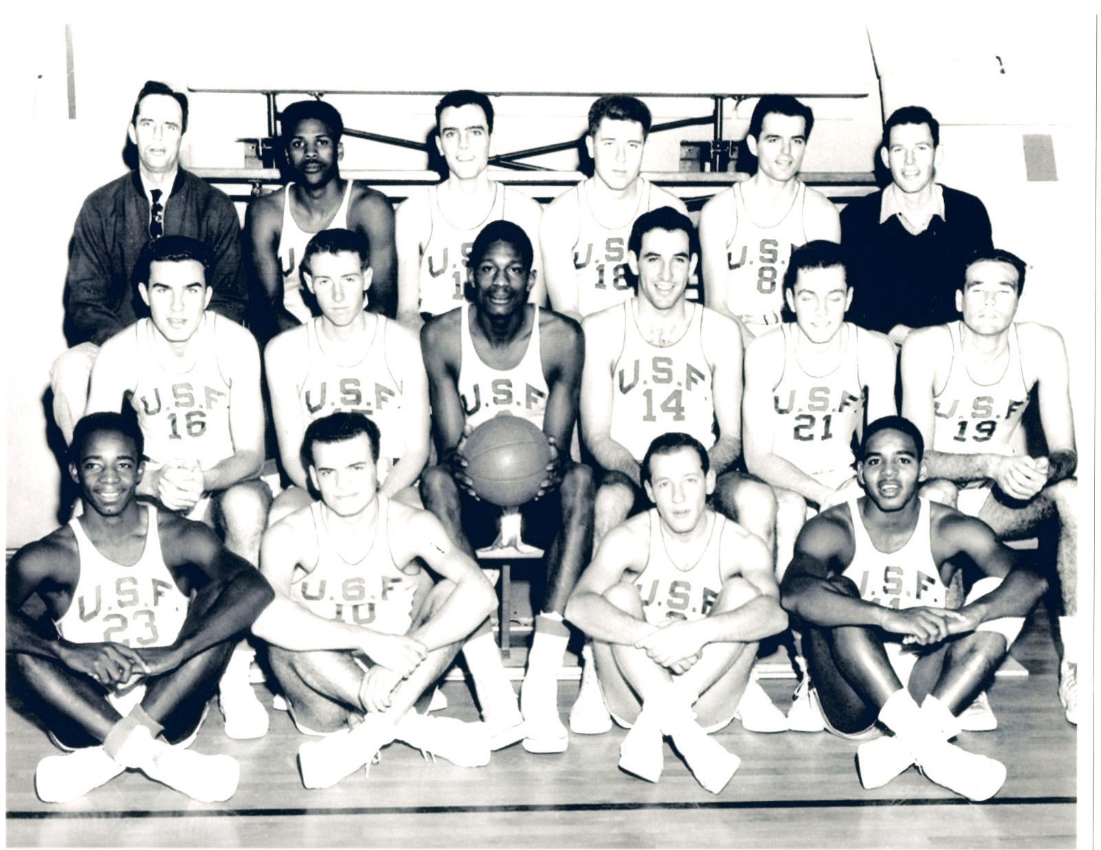1955-san-francisco-dons-8-1-2-x-11-team-photo-basketball-bill-russell