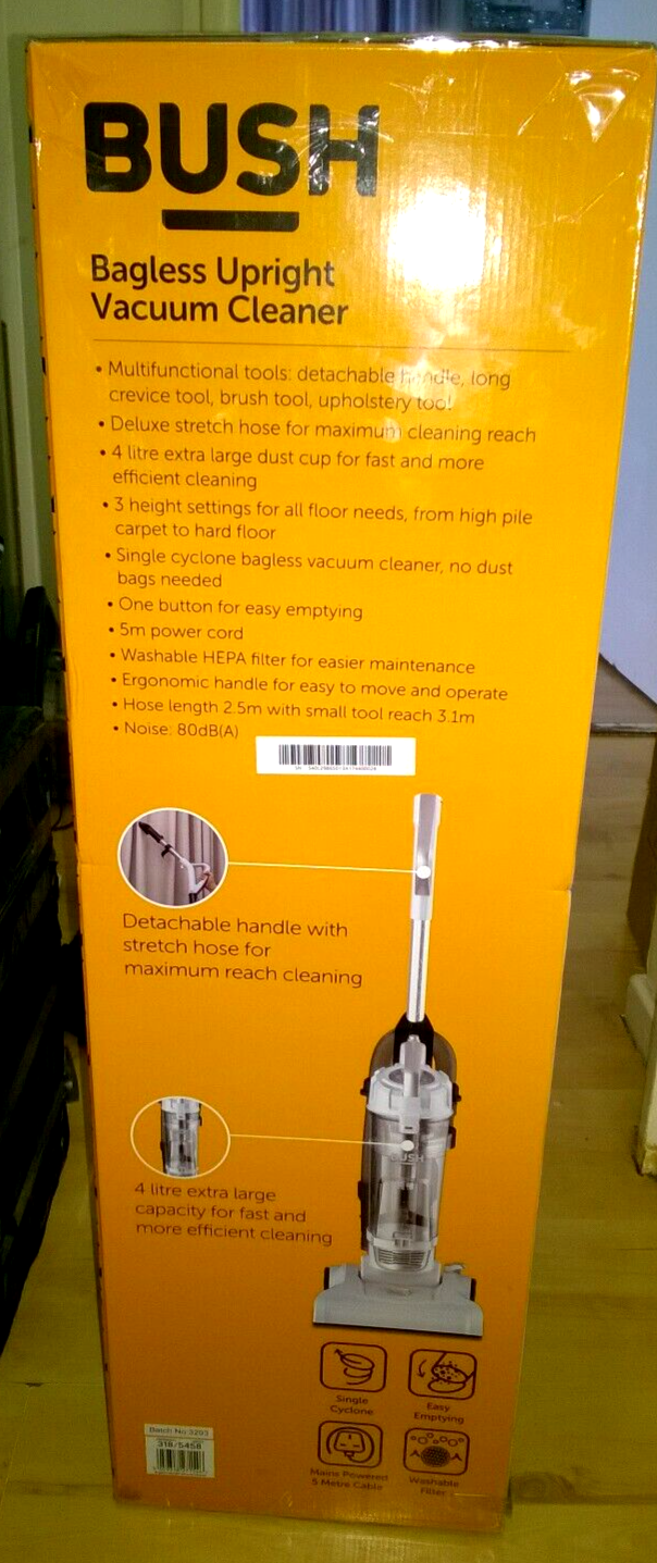 Bush Vus34ae2o Upright Bagless Vacuum Cleaner Household Appliance White