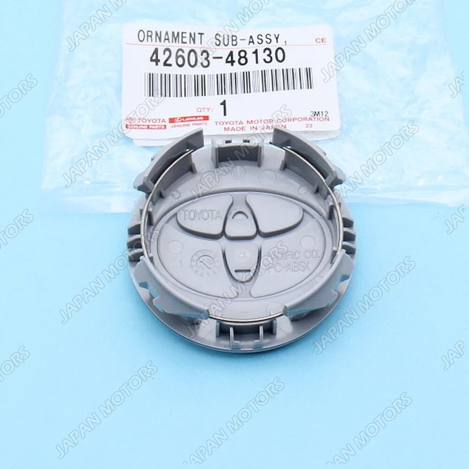 42603-48130 Tapa cromada central de rueda genuina OEM Toyota Sienna Highlander Avalon Foto 4 de 4