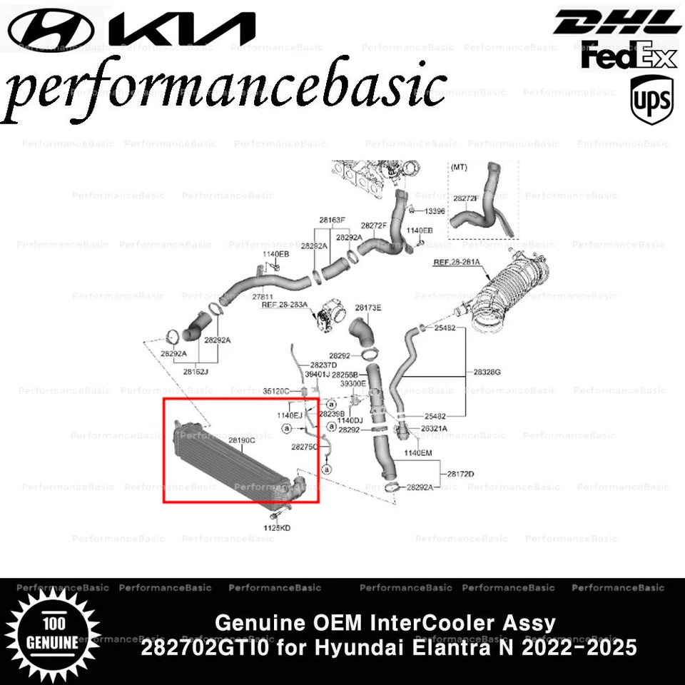 Conjunto Intercooler Original OEM 282702GTI0 para Hyundai Elantra N 2022-2025 Foto 3 de 3
