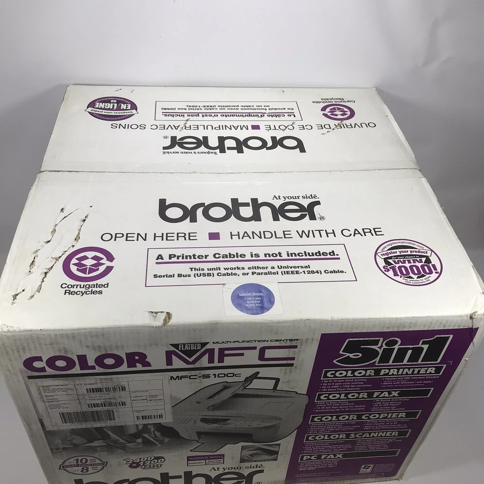 Brother MFC-5100C Color Printer Fax 5-in-1 New Multifunction Scanner Copier - Image 3 of 4