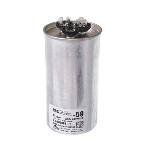 43-101665-59 Dual Round Capacitor 70uf/5uf 440V NEW - 第 1/2 張圖片