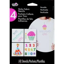Tulip Sticky Fabric Stencils - 4/Pkg 4.875" x 5.5" - CHOOSE ONE!