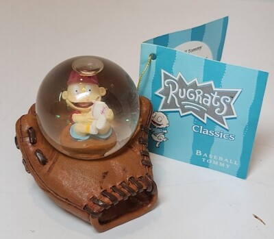 Nickelodeon Rugrats Baseball Tommy Pickles Mini Snow Globe Viacom Westland 2000