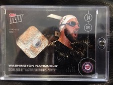 WASHINGTON NATIONALS CLINCH N.L. EAST DIVISION TITLE RELIC CARD # TO 99 - TOPPS 