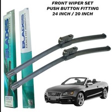 Front Wiper Baldes Set Pair Fits Audi A5/S5/RS5 Convertible 2009 - 2016