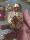 Stunning Vintage Style Wine Color Glass Egg/Teardrop/Balls Christmas Ornaments  — photo 3