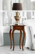 TAVOLINO PORTA  VASO, IN LEGNO MASSICCIO COLORE NOCE