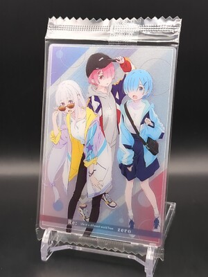 Ram Rem Emilia #23 UnOpen Re:Zero wafer card vol.4 Plastic Bandai 2021 Japan A2