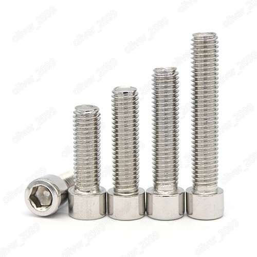 201 Acero Inoxidable Allen Zócalo Hexagonal Tapa Cabeza Tornillo M3 M4 M5 M6 M8 M10 M12 - Imagen 5 de 12