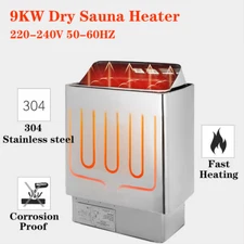 9KW Electric Sauna Heater Stove 459 Cubic Feet Dry Heater w/ Digital Controller
